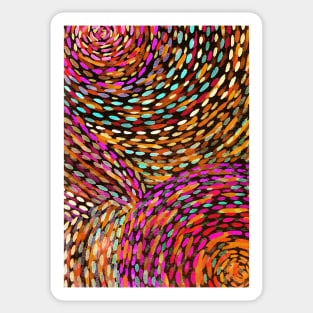 Light spiral merry go round (bright orange) Sticker